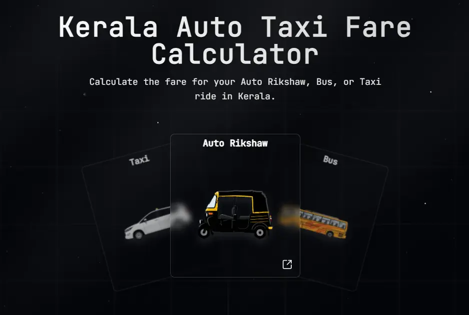 Auto Fare Calculator Screenshot