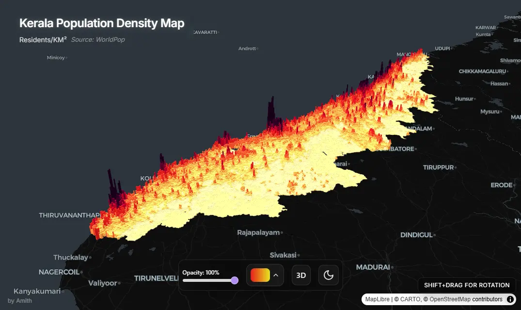 Population Density Map Screenshot